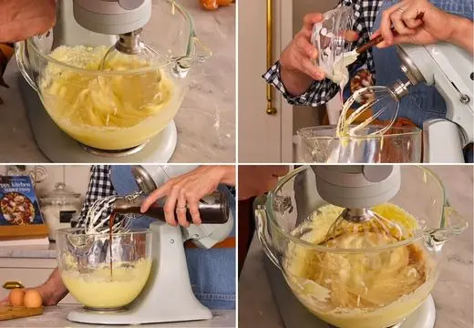 Add Sour Cream, Blend in Flour & Final Batter Mix