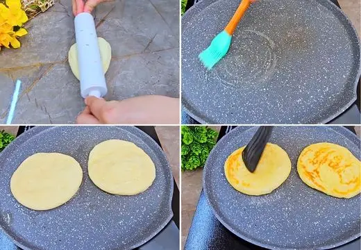 Flatten and Roll into Rounds Bake in Pan-Fry