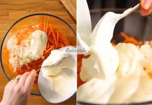 Add Mayonnaise and Mix