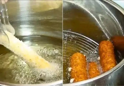 Fry the Mozzarella Sticks