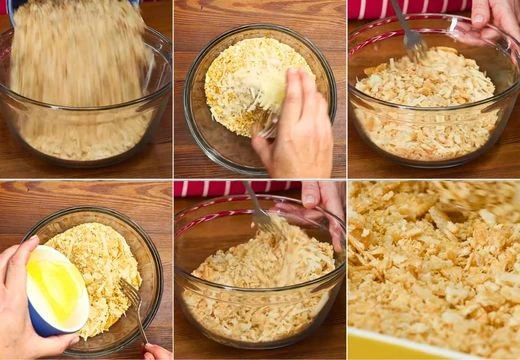 Prepare the Buttery Cracker Topping