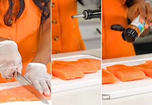 Prepare the Salmon Fillets