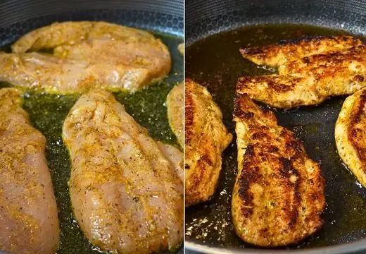 Sear the Marinated Chicken