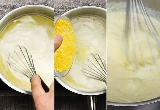 Cook the polenta cornmeal