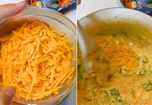 Incorporate the Cheddar Cheese