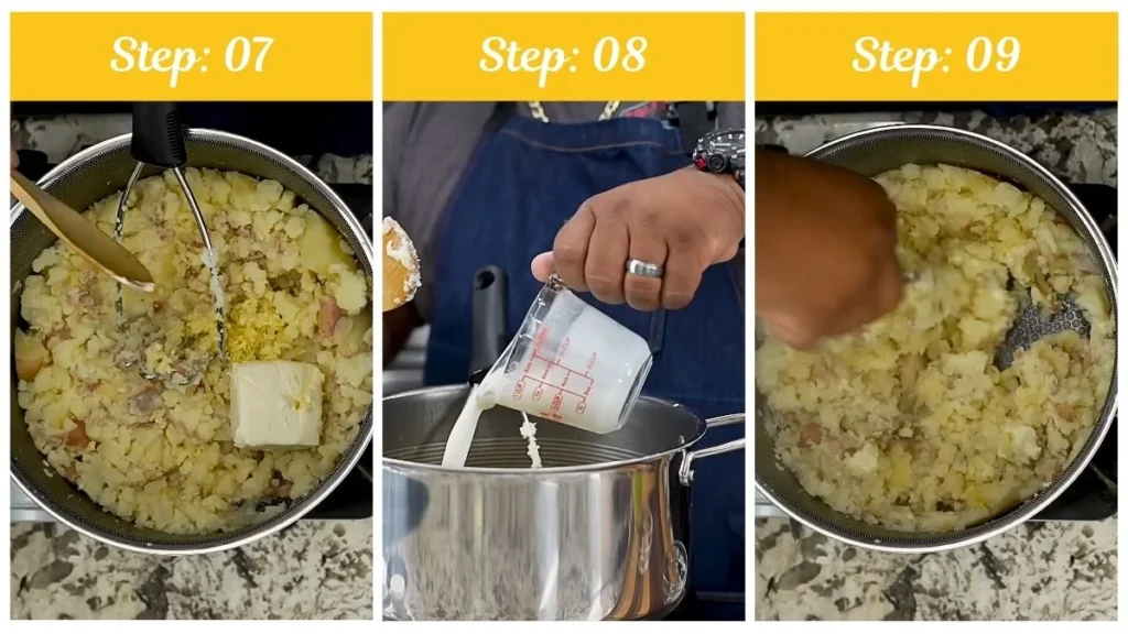 Preparing the Yard House Mashed Potatoes