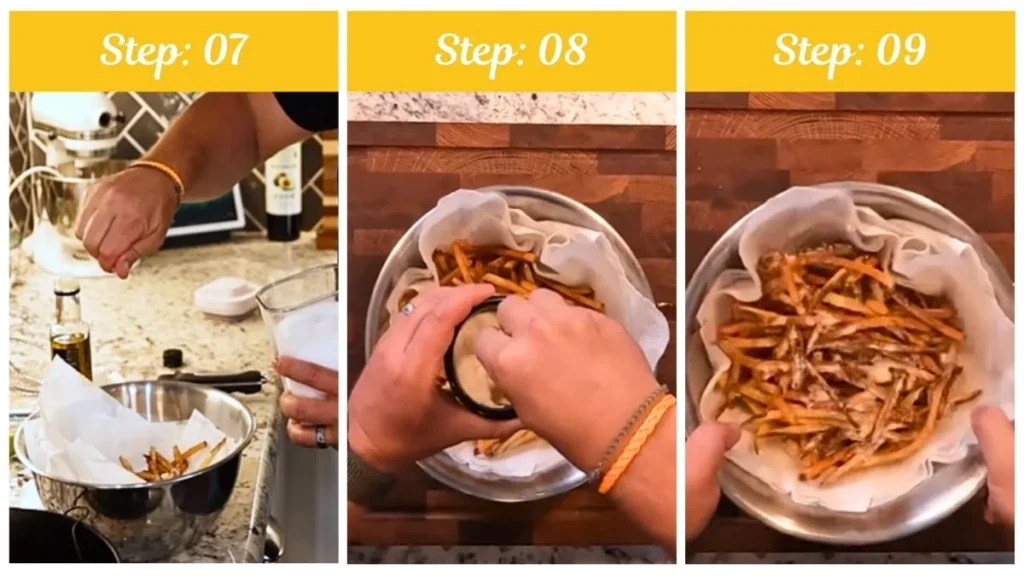 Preparing the Yard House Truffle Fries